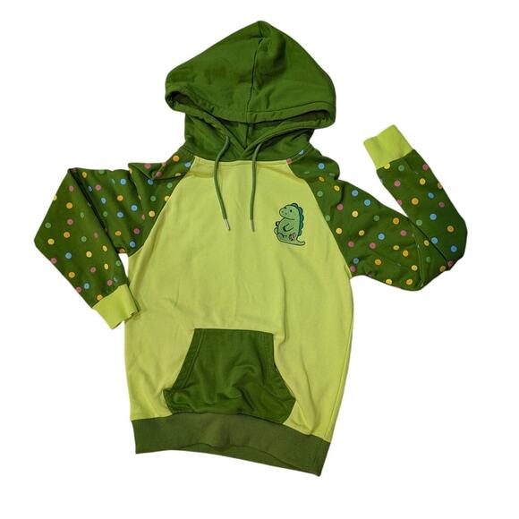 Green Dinosaur Kids Hoodie - Picture 1 of 3